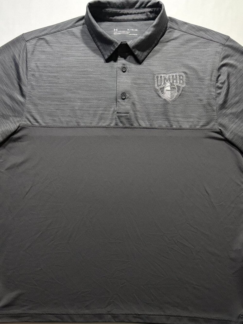 Under Armour HeatGear Polo Mens XL Gray UMHB Knights Golf Shirt